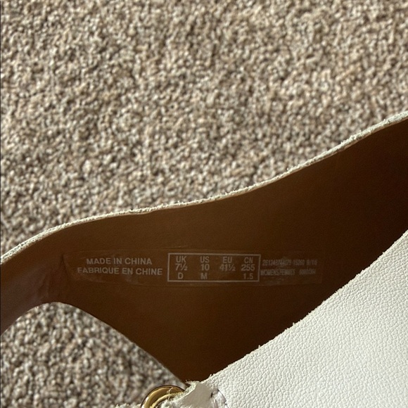 Clarks White Leather Cork Wedge Sandals Slingback Size 10 - Picture 5 of 5